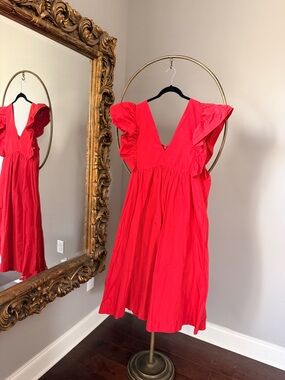 Anthropologie Volume-Sleeve Babydoll Dress